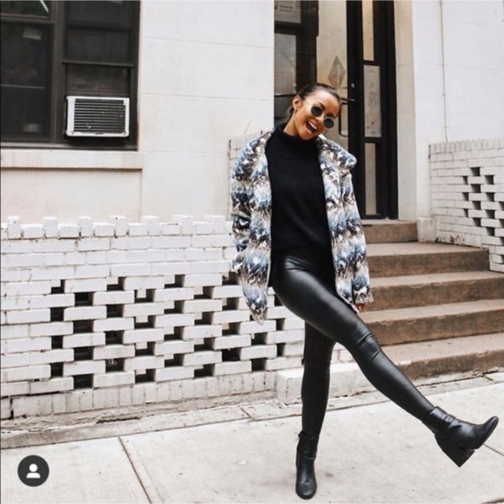 Fifteen Twenty Funnel Neck Ikat Jacket Oversized Coat S